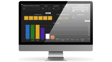 OEE dashboard from Sandvik Coromant production in Pune  